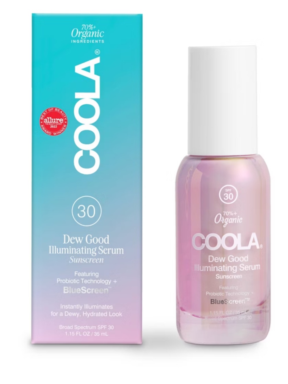 NWT COOLA Dew Good Illuminating Sunscreen Serum - SPF 30 - 1.15fl oz